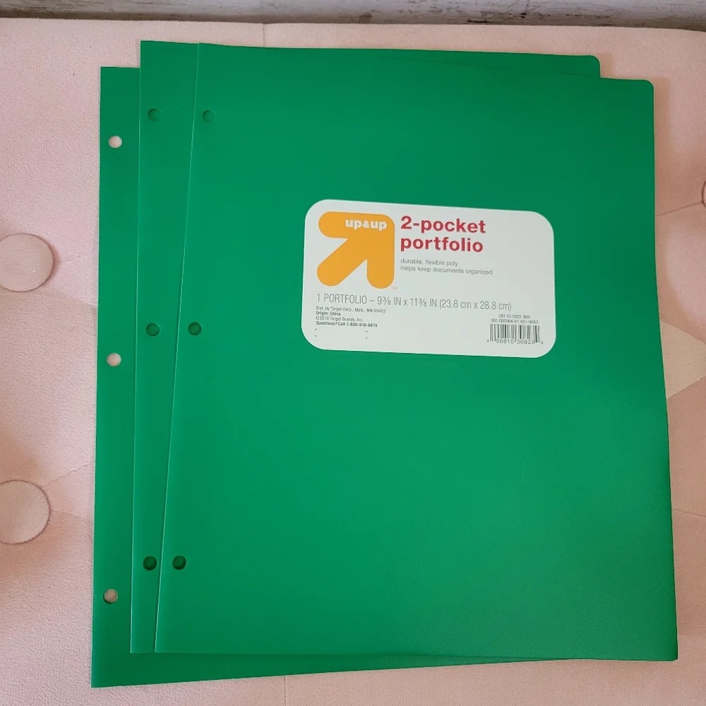 (12) 2 Pocket Portfolio‎ Plastic Folders Bundle of 12 (3 Five Star, 9 Up & Up)